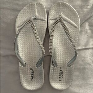 Capelli of New York Glittering Silver Sandals
